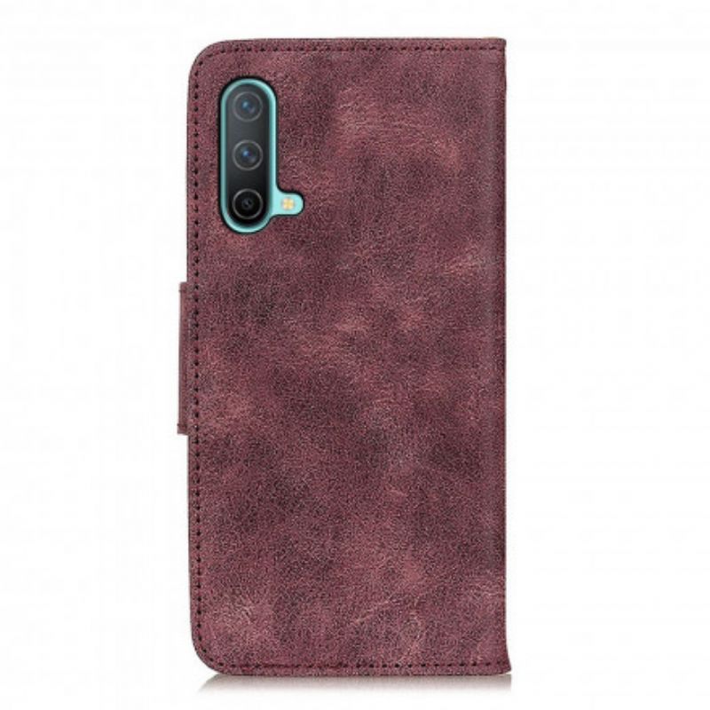 Folio Deksel Oneplus Nord Ce 5g Vintage Splittskinn