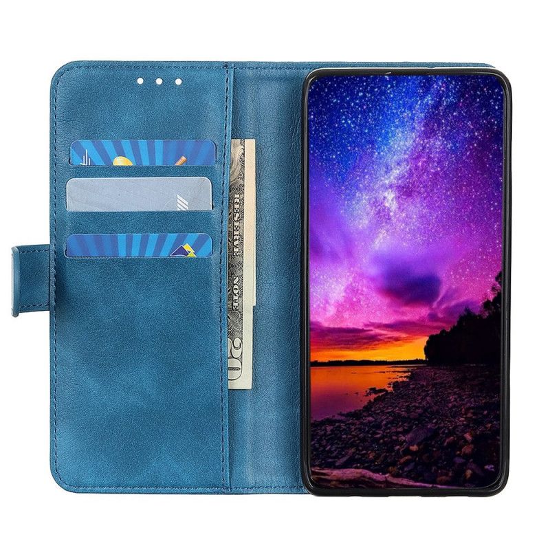 Lærdeksel Folio Deksel Huawei P Smart Plus 2019 Svart Mobildeksel Fin Skinneffekt