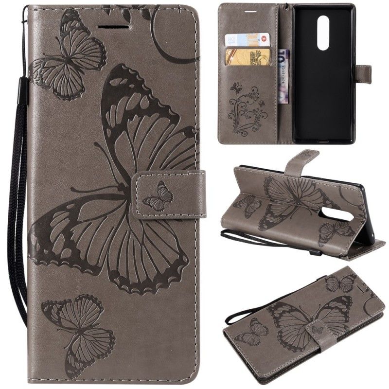 Folio Deksel for Sony Xperia 1 Kjempestore Sommerfugler