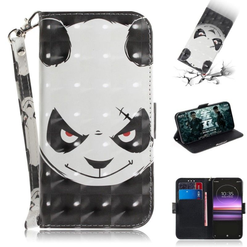 Folio Deksel Sony Xperia 1 Sint Panda Med Tanga Anti-fall