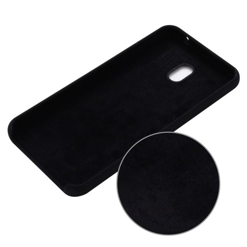 Deksel Xiaomi Redmi 8A Svart Mobildeksel Flytende Silikon Design
