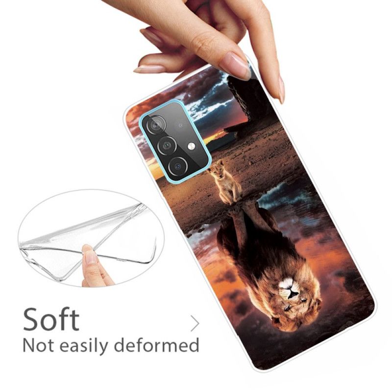 Deksel for Samsung Galaxy A72 4G / A72 5G Løveunge Drøm