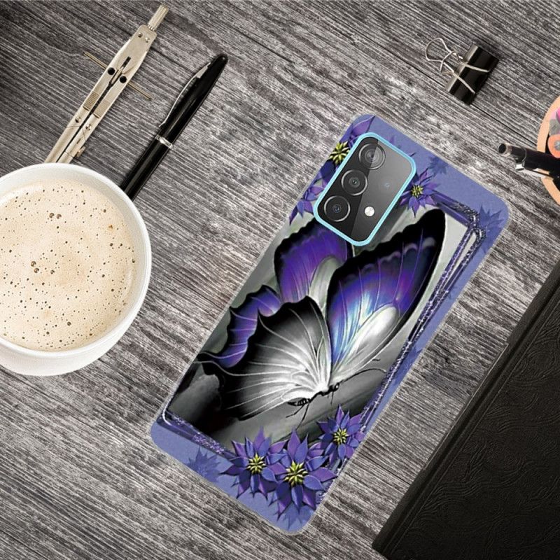 Deksel Samsung Galaxy A72 4G / A72 5G Kongelig Sommerfugl Beskyttelse