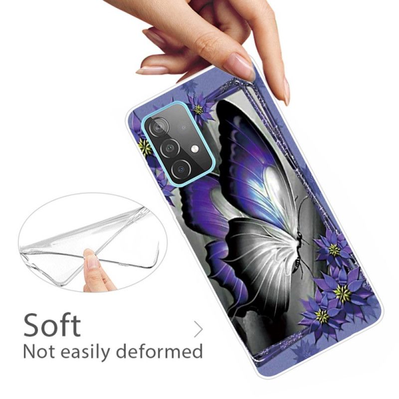 Deksel Samsung Galaxy A72 4G / A72 5G Kongelig Sommerfugl Beskyttelse