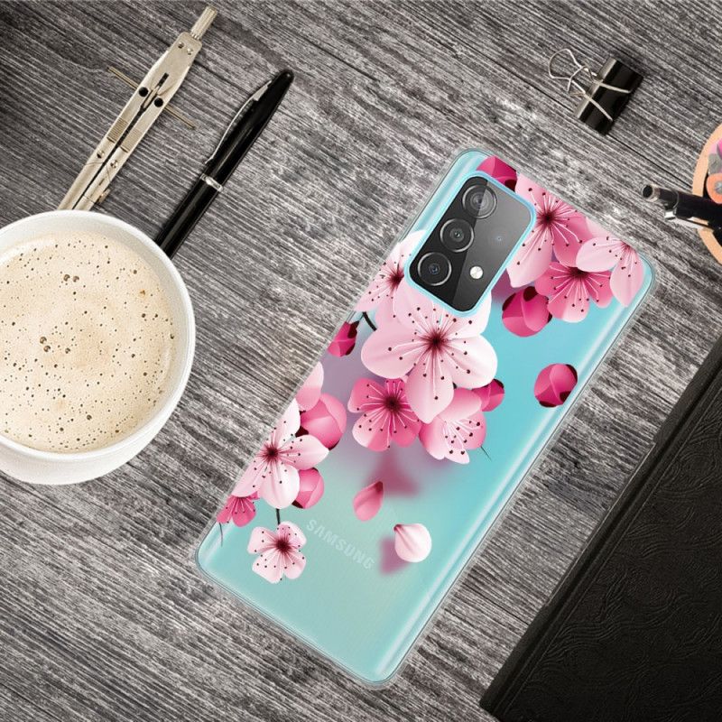 Deksel Samsung Galaxy A72 4G / A72 5G Små Rosa Blomster Anti-fall