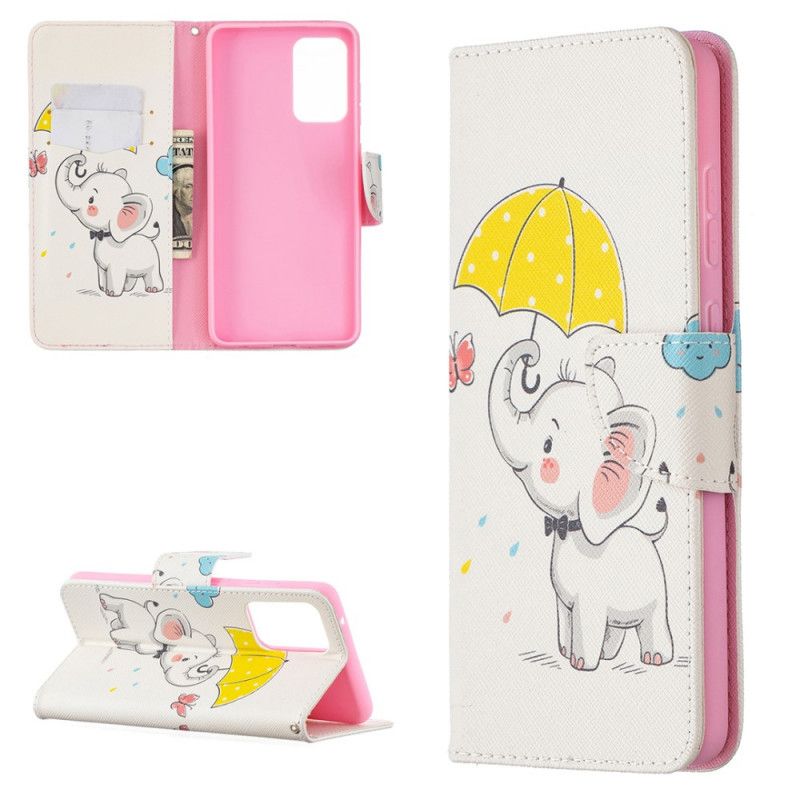 Folio Deksel for Samsung Galaxy A72 4G / A72 5G Elefantbarn