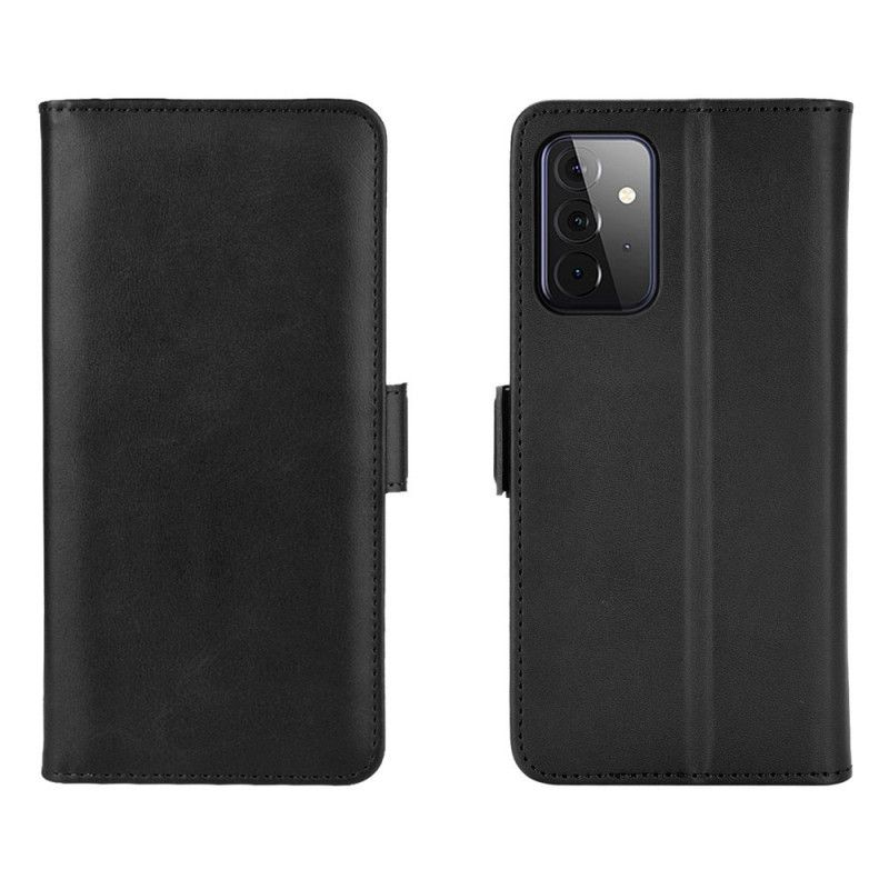 Folio Deksel Samsung Galaxy A72 4G / A72 5G Svart Dobbel Klaff Anti-fall