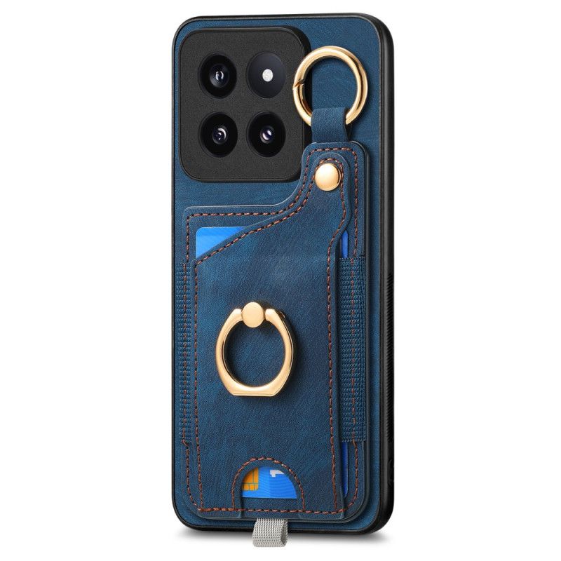 Deksel Xiaomi 14 Pro Retro Kortholder Og Ring Beskyttelse Deksel