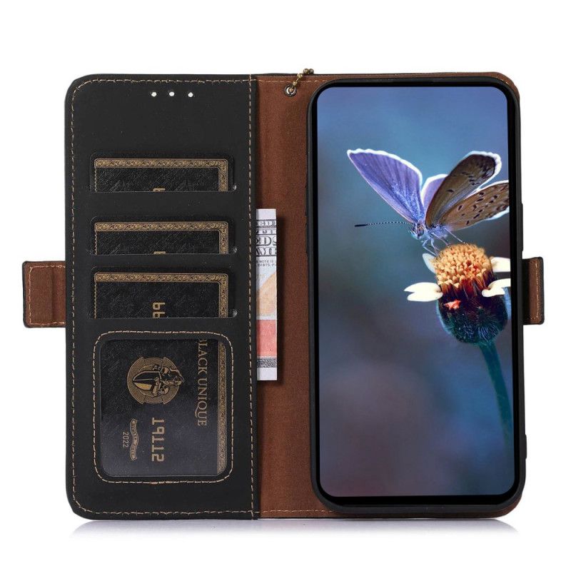 Lærdeksel Folio Deksel Xiaomi 14 Pro Mobildeksel Skinnlommebok Rfid-blokkering