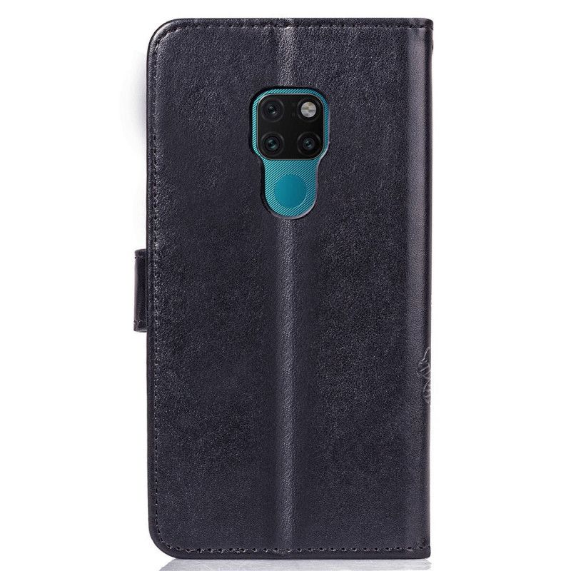 Folio Deksel Huawei Mate 20 Svart Blomsterprintshattprins Anti-fall