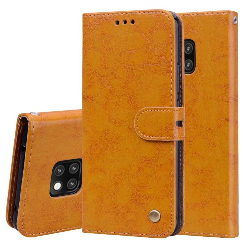 Folio Deksel Huawei Mate 20 Pro Rød Hatprins Vintage Oljevoks