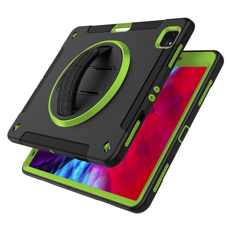 Deksel iPad Pro 12.9" Svart Hybrid Med Skulderrem