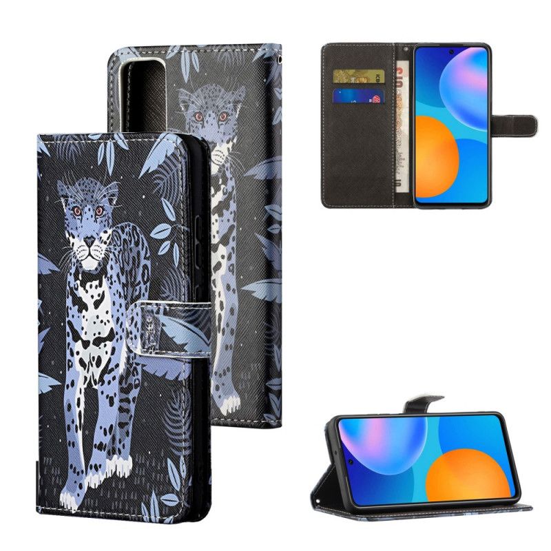 Folio Deksel Honor 10X Lite Leopard Med Tanga