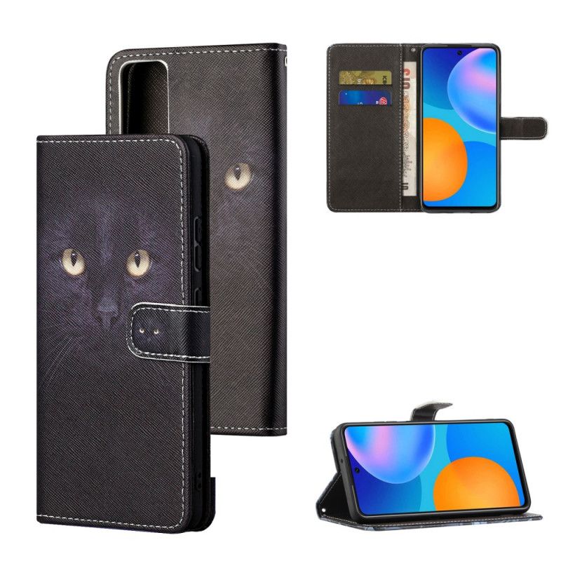 Folio Deksel Honor 10X Lite Svarte Kattøyer Med Tanga Anti-fall