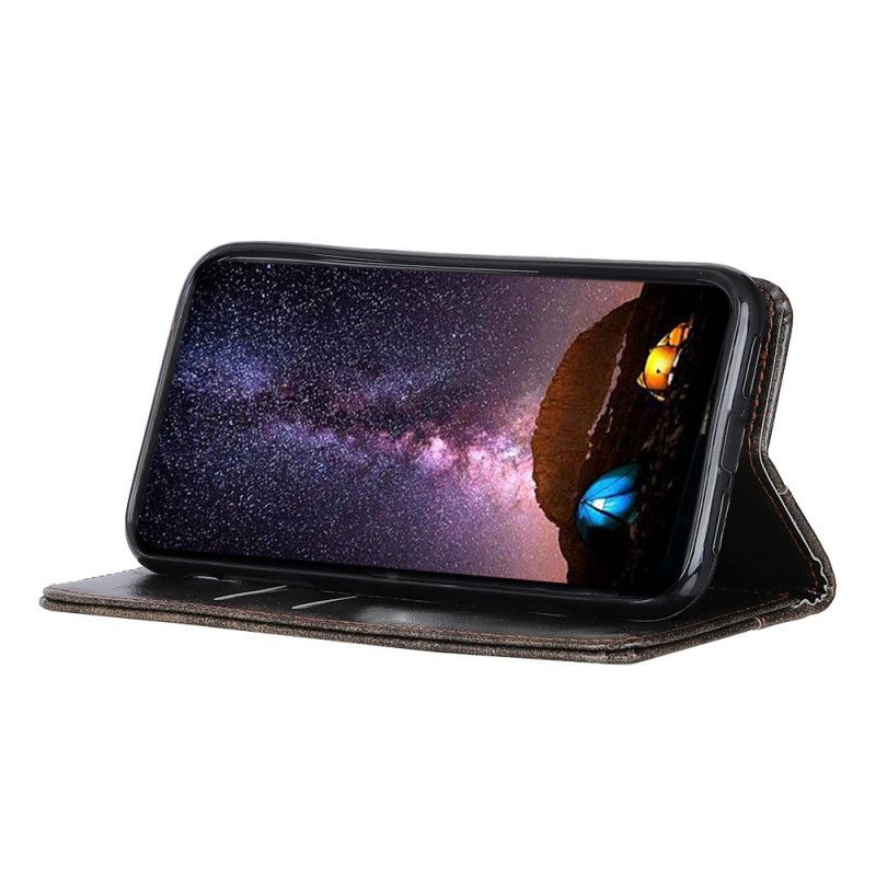 Folio Deksel Lær Moto E20 / E30 / E40 Mobildeksel Vintage Gammel