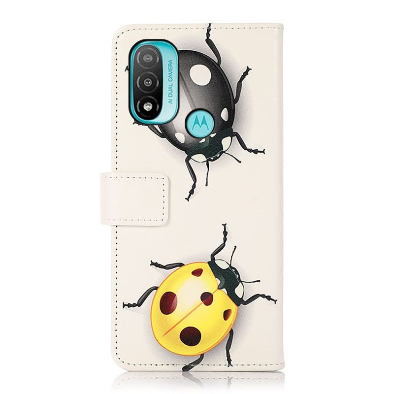 Folio Deksel Moto E20 / E30 / E40 Ladybugs