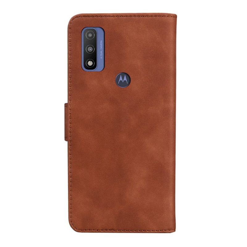 Folio Deksel Moto E20 / E30 / E40 Monokrom Skinneffekt
