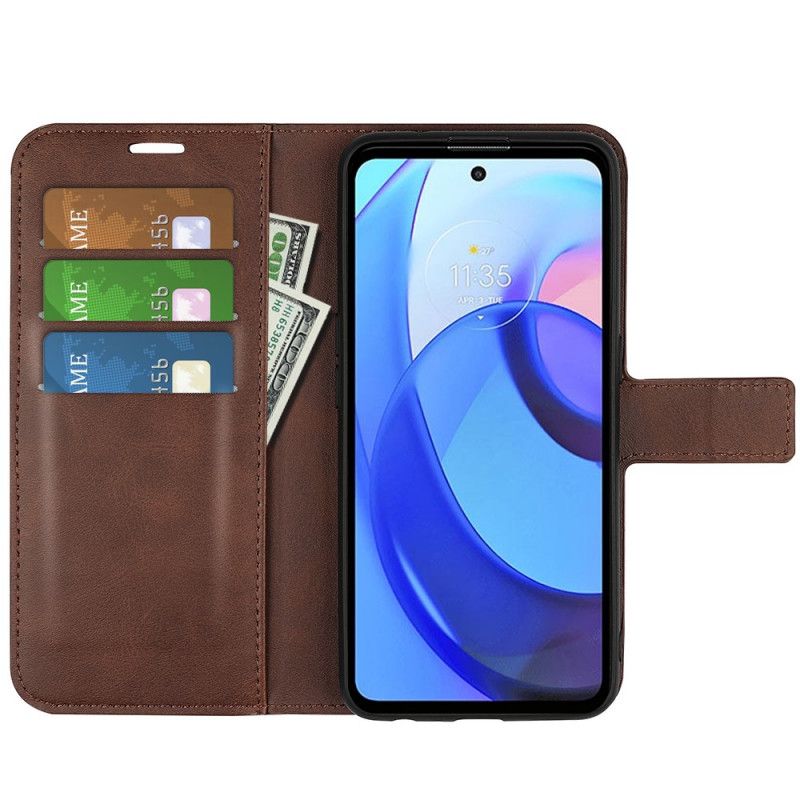 Folio Deksel Moto E20 / E30 / E40 Slank Ekstrem Skinneffekt