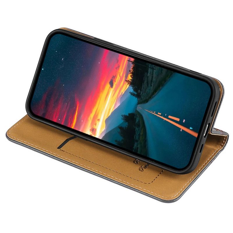 Folio Deksel Moto E20 / E30 / E40 Split Litchi-skinnsøm