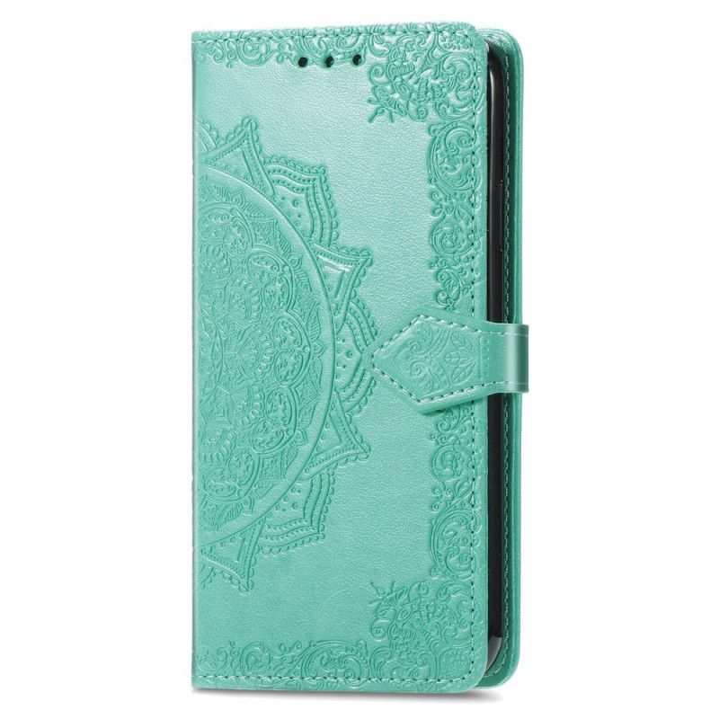 Lærdeksel Folio Deksel Moto E20 / E30 / E40 Mobildeksel Mandala Middelalder
