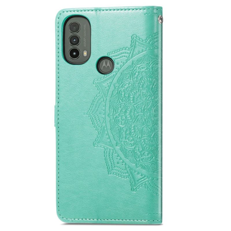 Lærdeksel Folio Deksel Moto E20 / E30 / E40 Mobildeksel Mandala Middelalder