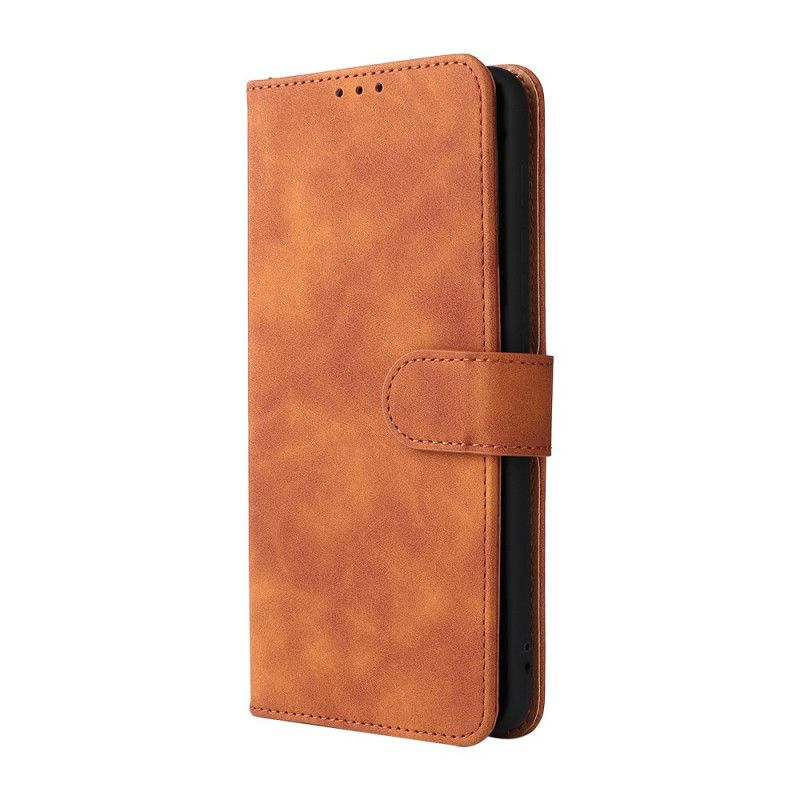 Lærdeksel Folio Deksel Moto E20 / E30 / E40 Skin-touch