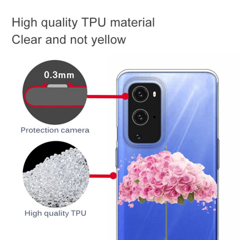 Deksel for OnePlus 9 Pro Paraply I Roser