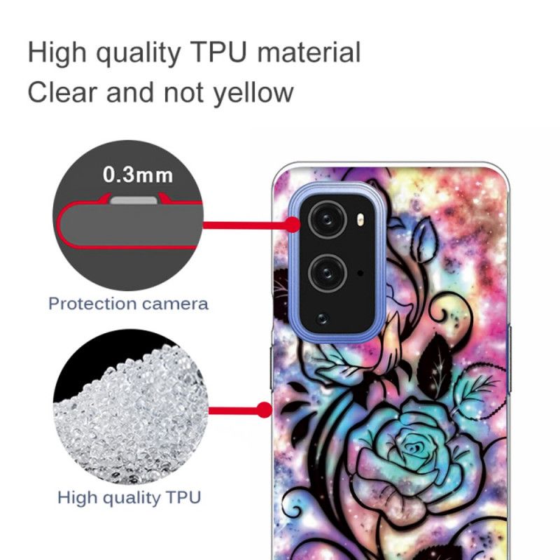 Deksel OnePlus 9 Pro Grafisk Blomst