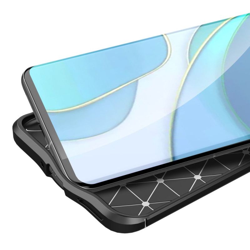 Deksel OnePlus 9 Pro Svart Dobbeltlinjet Litchi-Læreffekt