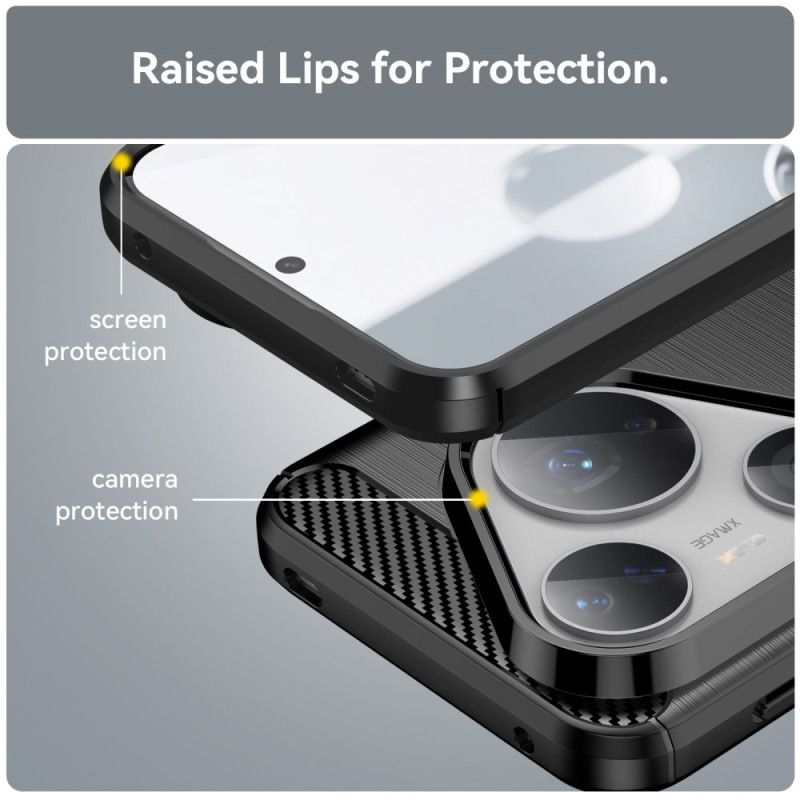 Deksel Huawei Pura 80 Pro Børstet Karbonfiber Beskyttelse Deksel