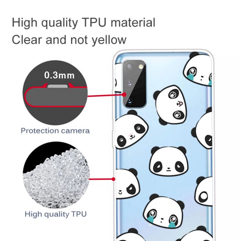 Deksel Samsung Galaxy A41 Gjennomsiktige Sentimentale Pandaer