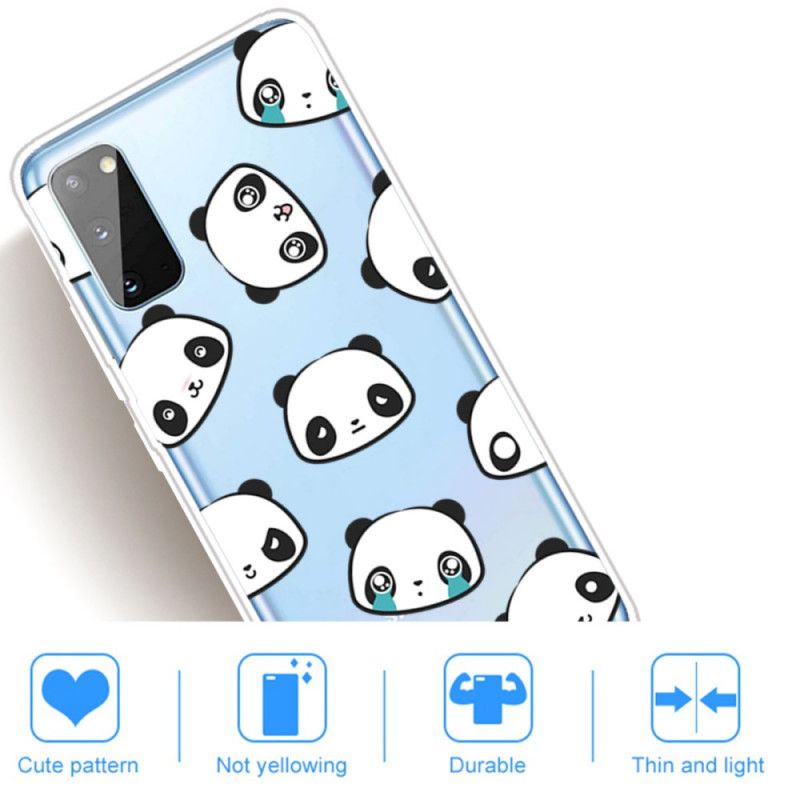 Deksel Samsung Galaxy A41 Gjennomsiktige Sentimentale Pandaer