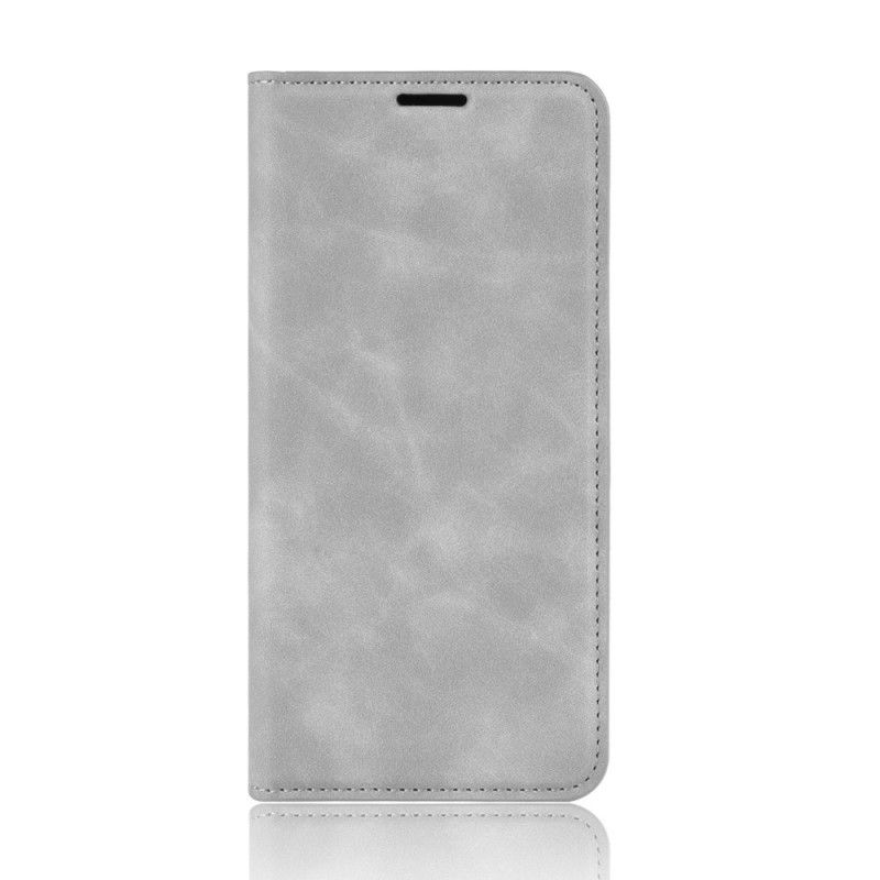 Folio Deksel for Samsung Galaxy A41 Svart Myk Skinneffekt