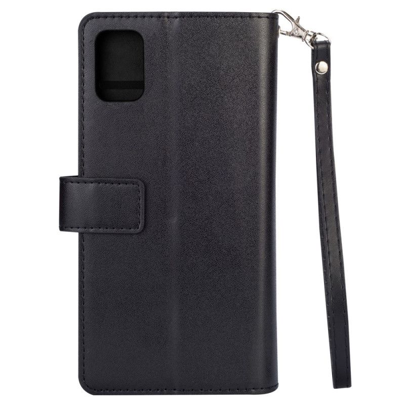 Folio Deksel Samsung Galaxy A41 Svart Premium Lommebok