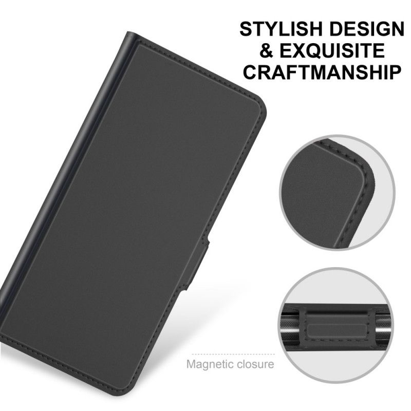 Folio Deksel Samsung Galaxy A41 Svart Premium Skinneffekt
