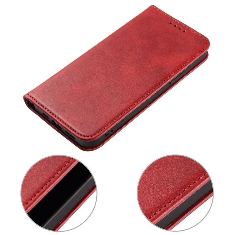 Folio Deksel Samsung Galaxy S21 5G Svart Forretningsstil Skinneffekt