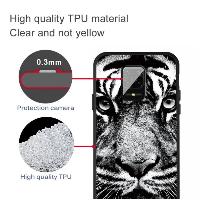 Deksel Xiaomi Redmi Note 9S / Note 9 Pro Mobildeksel Svart Og Hvit Tiger