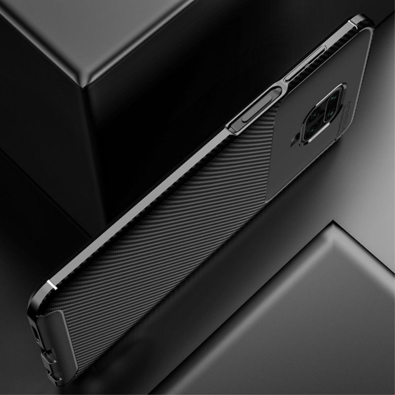 Deksel Xiaomi Redmi Note 9S / Note 9 Pro Svart Fleksibel Karbonfibertekstur