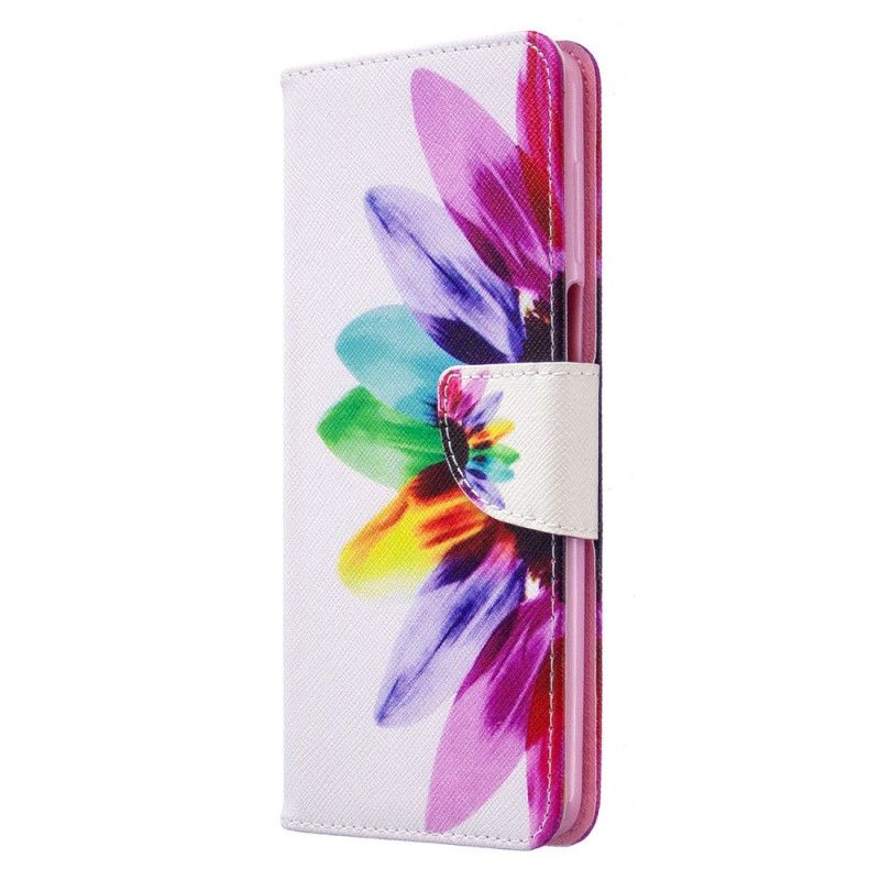 Folio Deksel Xiaomi Redmi Note 9S / Note 9 Pro Akvarellblomst