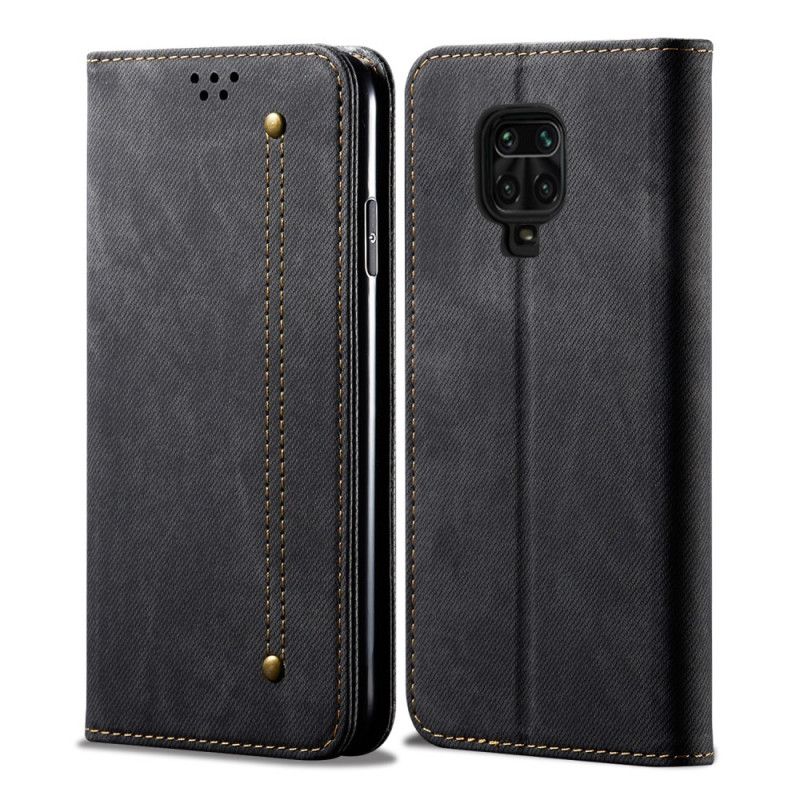 Folio Deksel Xiaomi Redmi Note 9S / Note 9 Pro Svart Jeansstoff