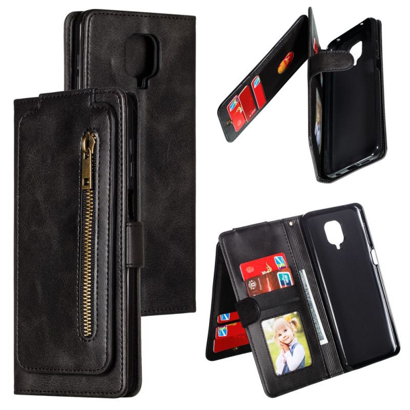 Folio Deksel Xiaomi Redmi Note 9S / Note 9 Pro Svart Stroppytelse