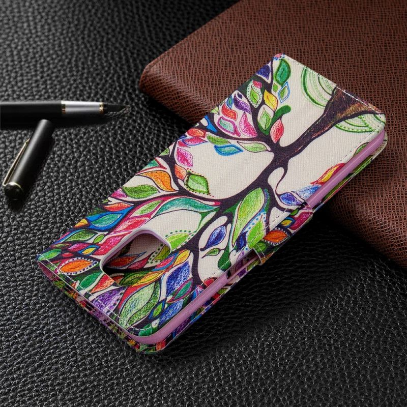 Lærdeksel Folio Deksel Xiaomi Redmi Note 9S / Note 9 Pro Mobildeksel Farget Tre