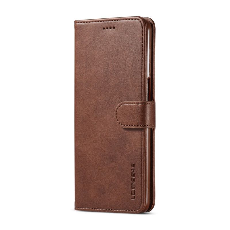 Lærdeksel Folio Deksel Xiaomi Redmi Note 9S / Note 9 Pro Svart Lc.Imeeke Skinneffekt