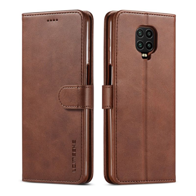 Lærdeksel Folio Deksel Xiaomi Redmi Note 9S / Note 9 Pro Svart Lc.Imeeke Skinneffekt