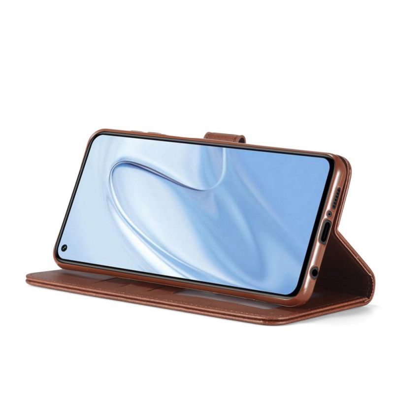 Lærdeksel Folio Deksel Xiaomi Redmi Note 9S / Note 9 Pro Svart Lc.Imeeke Skinneffekt