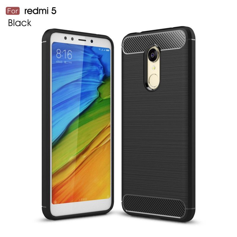 Deksel Xiaomi Redmi 5 Svart Børstet Karbonfiber