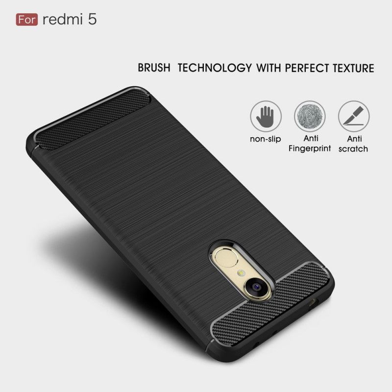 Deksel Xiaomi Redmi 5 Svart Børstet Karbonfiber