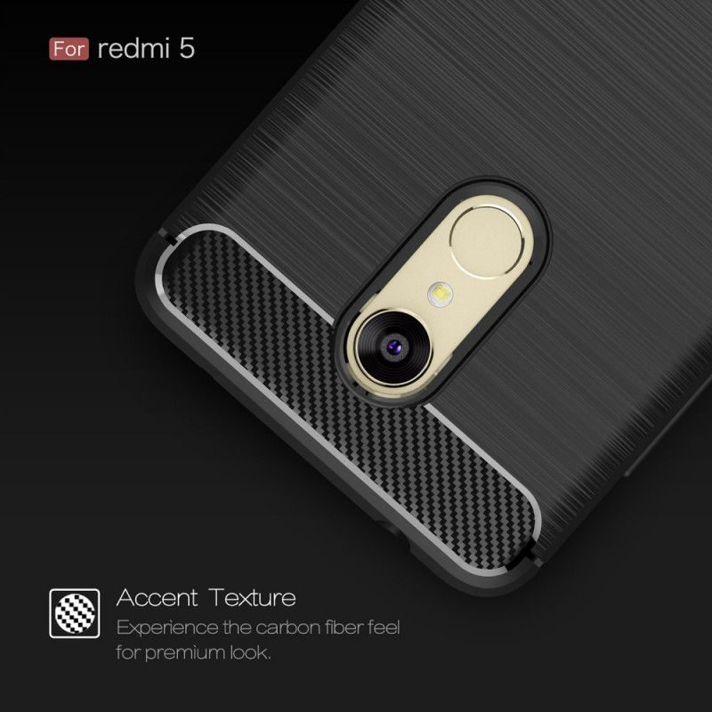 Deksel Xiaomi Redmi 5 Svart Børstet Karbonfiber