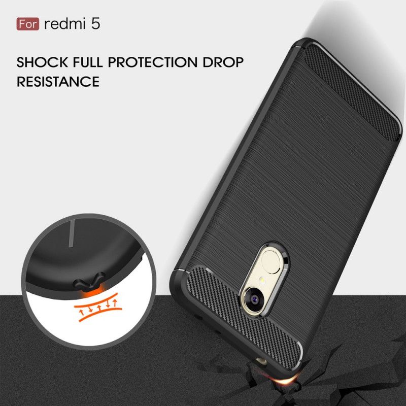 Deksel Xiaomi Redmi 5 Svart Børstet Karbonfiber