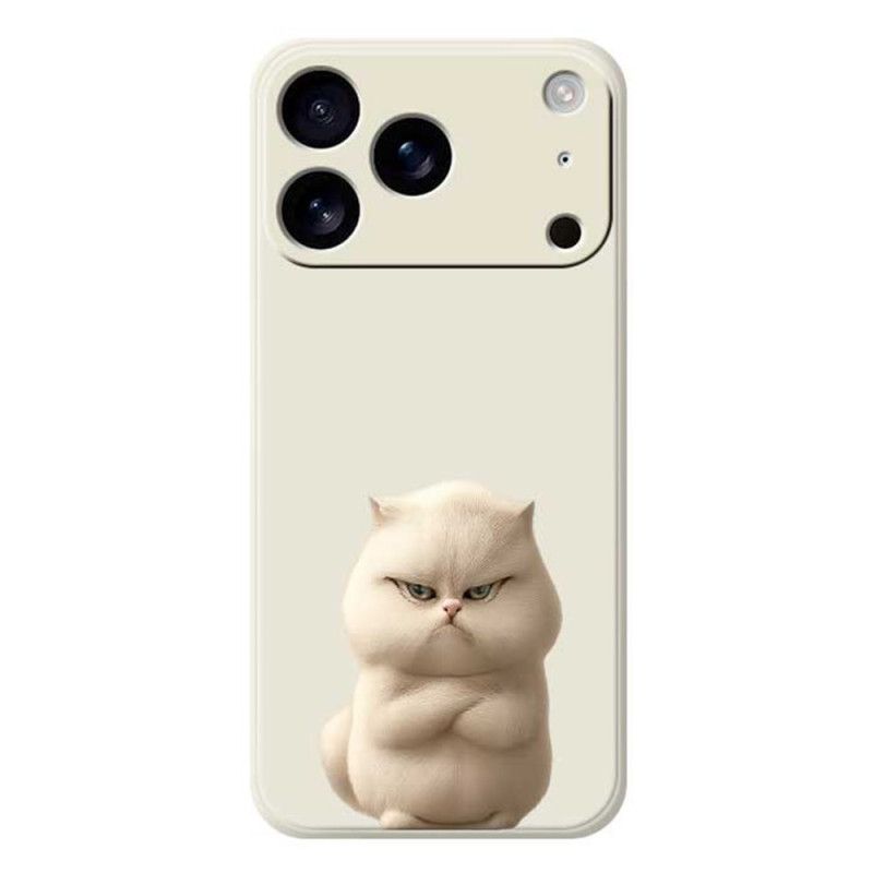 Deksel iPhone 17 Pro Flytende Silikon Med Sint Katt